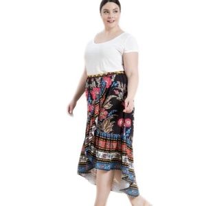 🔥 Beautiful High/low summer boho patchwork skirt!
